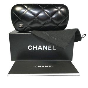 Chanel Eyeglasses Glasses Hard Case Clamshell Quil